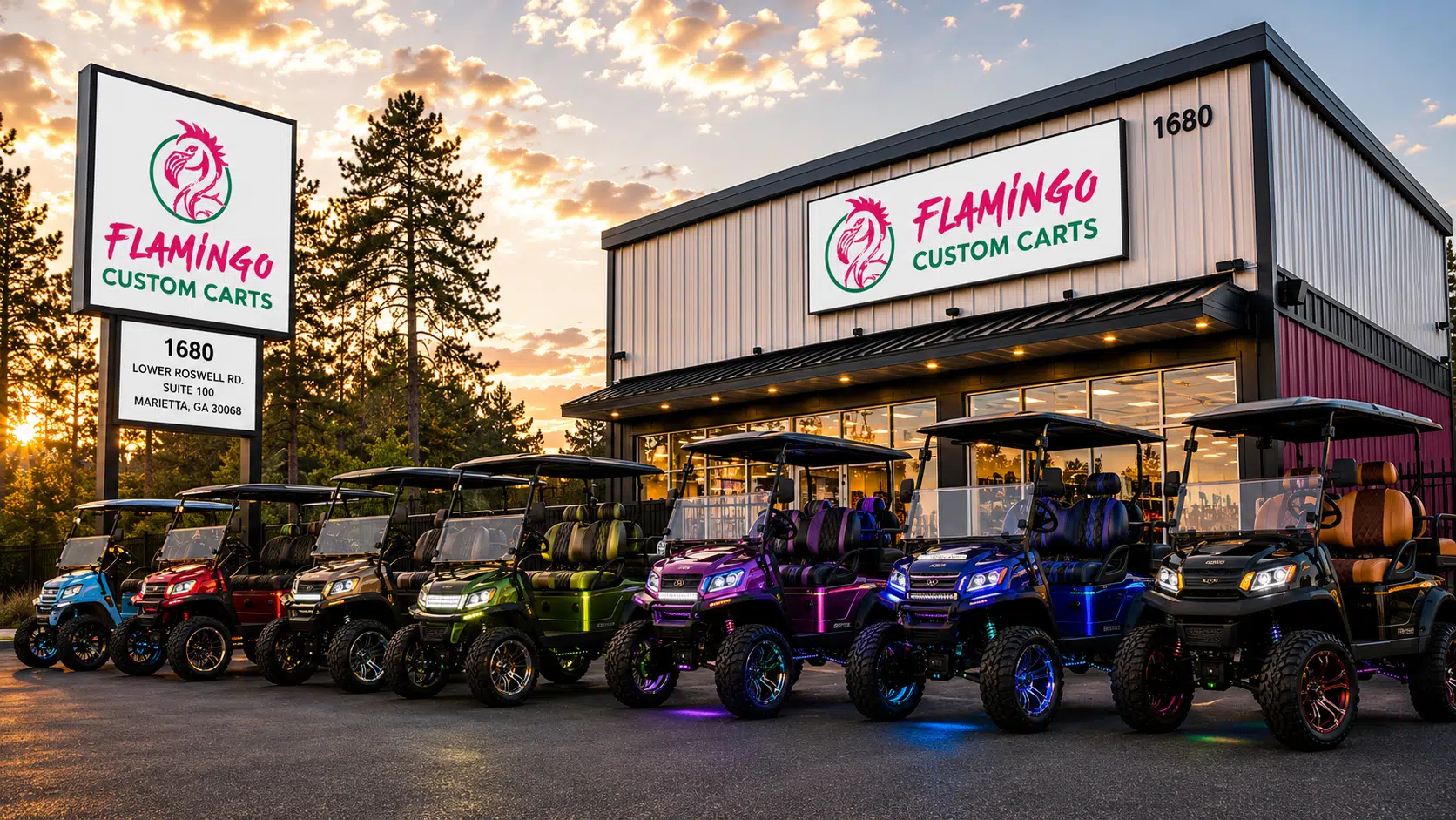 Flamingo Custom Carts shop in Marietta, GA